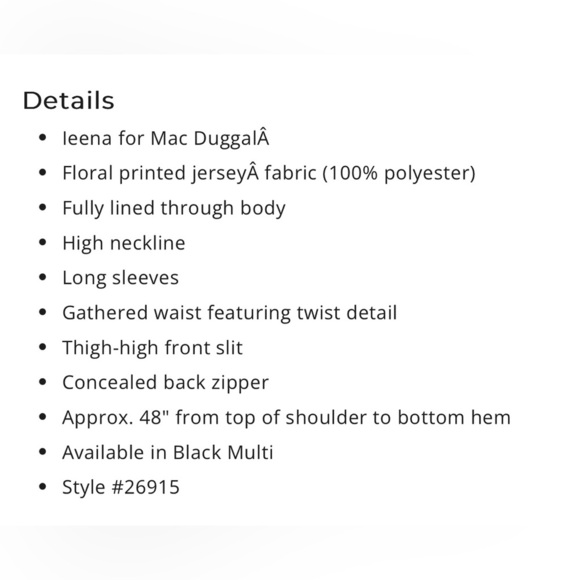 IEENA For Mac Duggal Floral Print Long Sleeve Dress - Picture 2 of 9